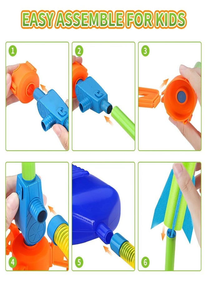 Banvih Toys Rocket Launcher for Kids, Easter Basket Stuffers for Ages 3 4 5 6 7 8+ Years Old, Outdoor Toys Games, Toddler Boys Birthday Gifts, 6 Foam Air Rockets, Launch up to 120+ft - Image 4
